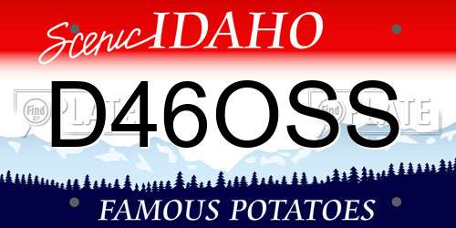 D46OSS Idaho License Plate