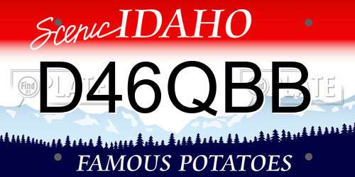 D46QBB Idaho License Plate