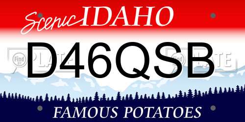 D46QSB Idaho License Plate