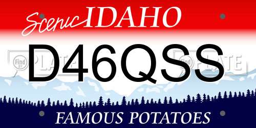 D46QSS Idaho License Plate