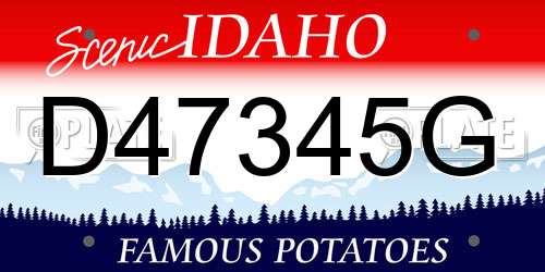 D47345G Idaho License Plate