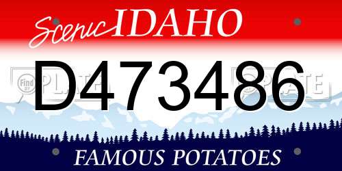 D473486 Idaho License Plate