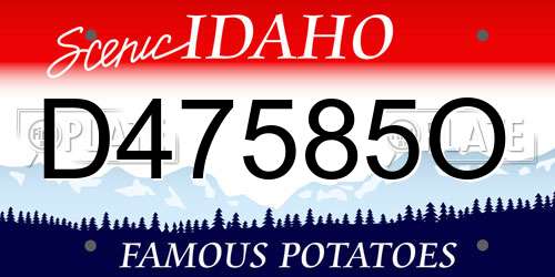 D47585O Idaho License Plate