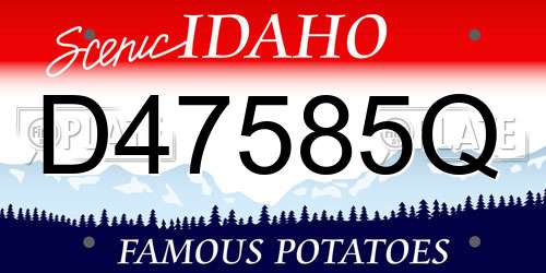 D47585Q Idaho License Plate