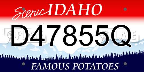 D47855Q Idaho License Plate