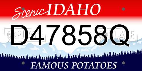 D47858Q Idaho License Plate