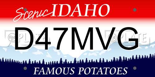 D47MVG Idaho License Plate