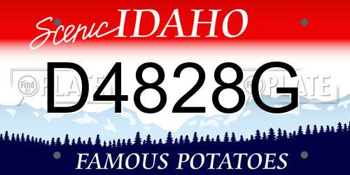D4828G Idaho License Plate
