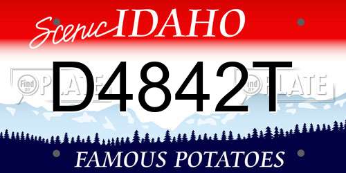 D4842T Idaho License Plate