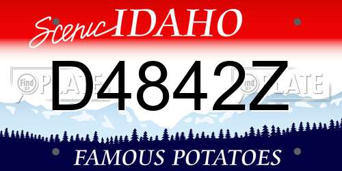 D4842Z Idaho License Plate