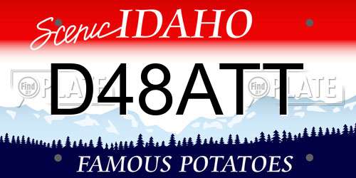 D48ATT Idaho License Plate