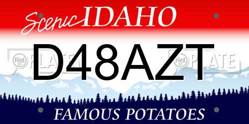 D48AZT Idaho License Plate