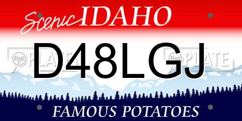 D48LGJ Idaho License Plate