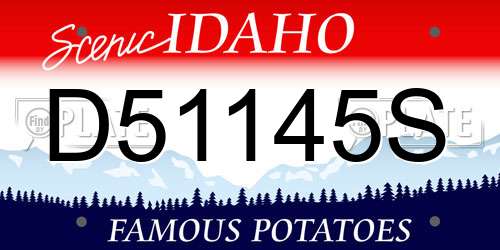 D51145S Idaho License Plate