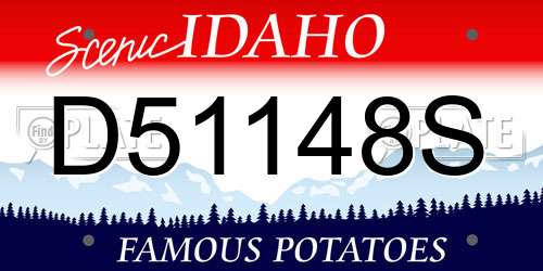 D51148S Idaho License Plate