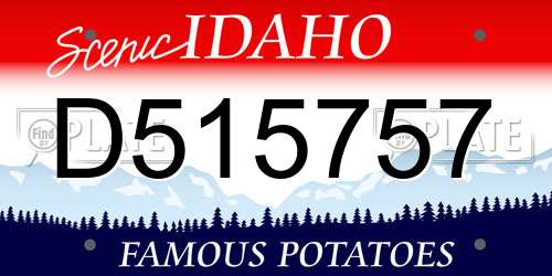 D515757 Idaho License Plate