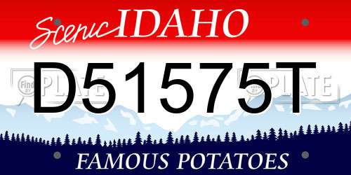 D51575T Idaho License Plate