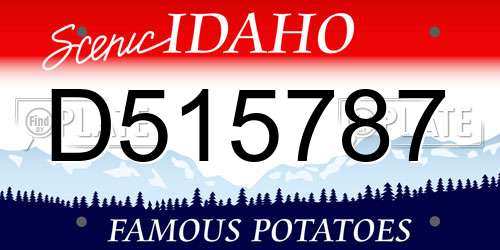 D515787 Idaho License Plate