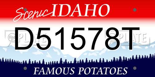 D51578T Idaho License Plate