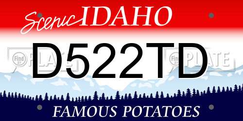D522TD Idaho License Plate