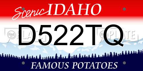 D522TQ Idaho License Plate