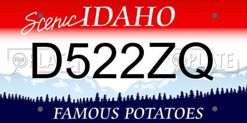 D522ZQ Idaho License Plate