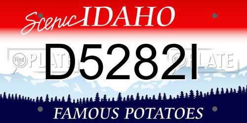 D5282I Idaho License Plate