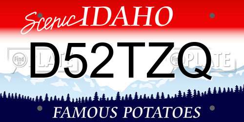 D52TZQ Idaho License Plate