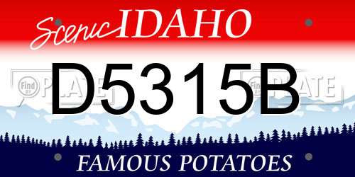 D5315B Idaho License Plate