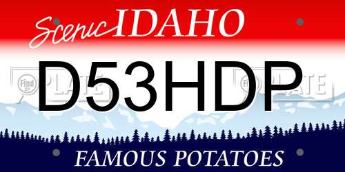 D53HDP Idaho License Plate