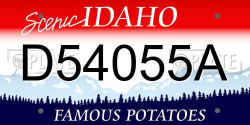 D54055A Idaho License Plate