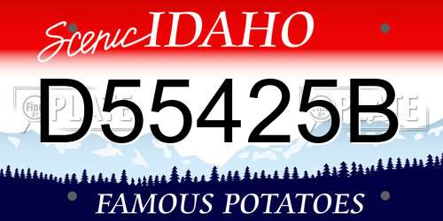 D55425B Idaho License Plate