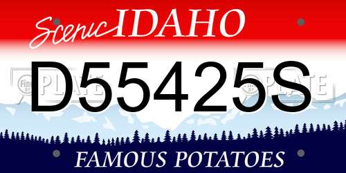 D55425S Idaho License Plate