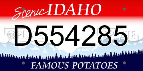 D554285 Idaho License Plate