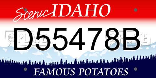 D55478B Idaho License Plate