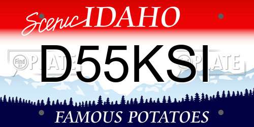 D55KSI Idaho License Plate