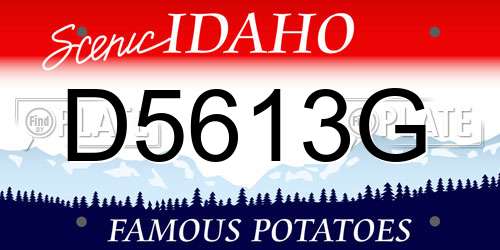 D5613G Idaho License Plate