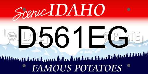 D561EG Idaho License Plate