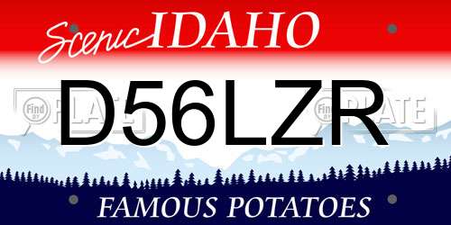 D56LZR Idaho License Plate