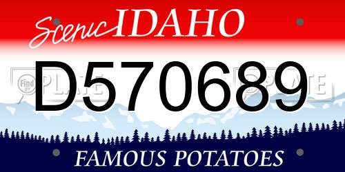 D570689 Idaho License Plate