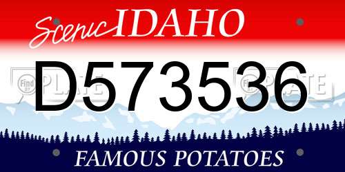 D573536 Idaho License Plate