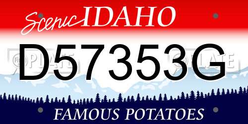 D57353G Idaho License Plate