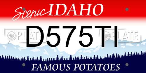 D575TI Idaho License Plate