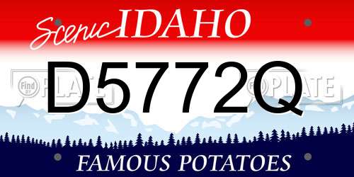 D5772Q Idaho License Plate