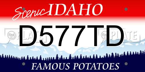 D577TD Idaho License Plate