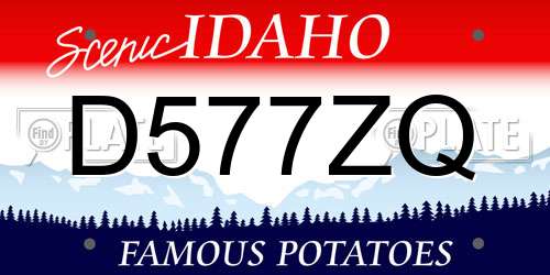 D577ZQ Idaho License Plate