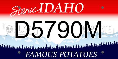 D5790M Idaho License Plate