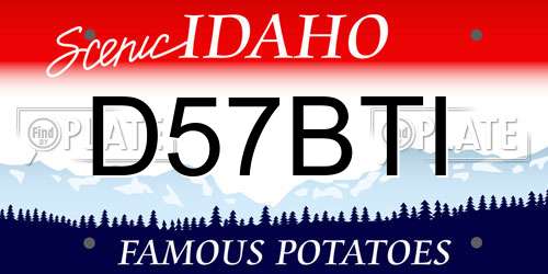 D57BTI Idaho License Plate