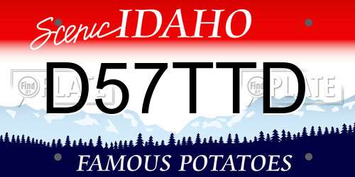 D57TTD Idaho License Plate