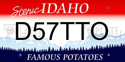 D57TTO Idaho License Plate